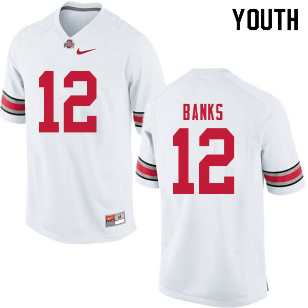 Youth #12 Sevyn Banks Ohio State Buckeyes College Football Jerseys Sale-White